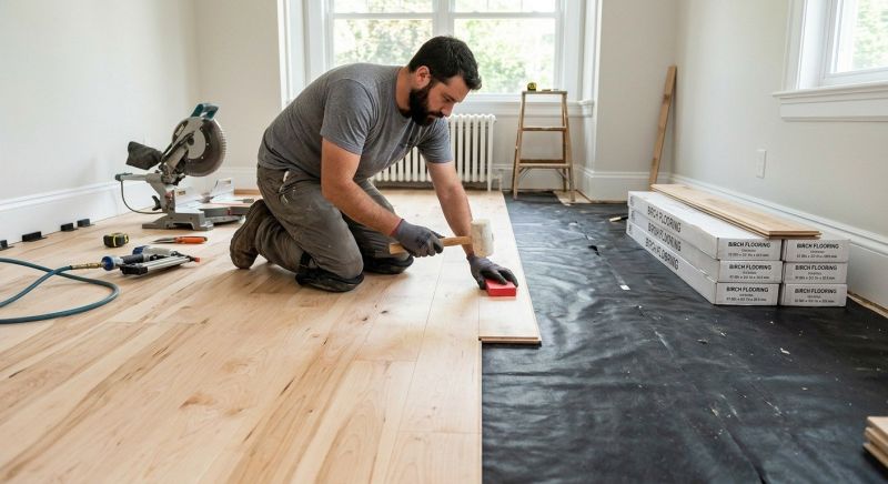 Birch Floor Installation in Cheyenne, WY