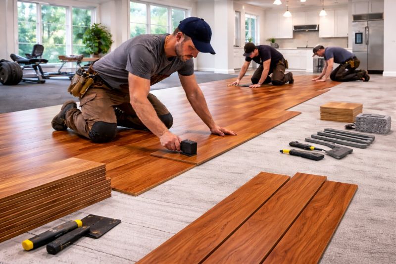 Cherry Floor Installation in Wellington, CO