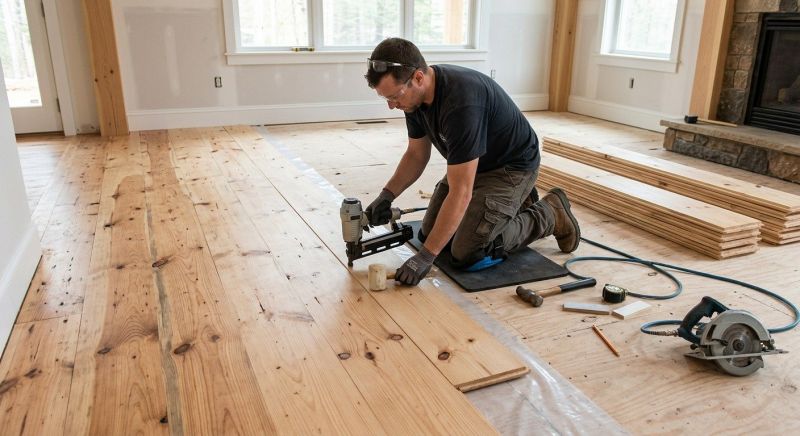 Pine Floor Installation in Cheyenne, WY