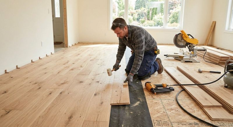 White Oak Floor Installation in Cheyenne, WY
